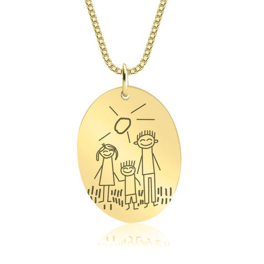 Kid Drawing Necklace