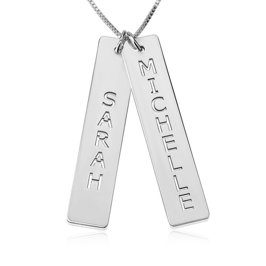 Double Bar Name Necklace