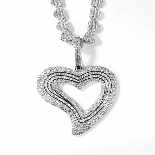 Big Bling Heart Necklace