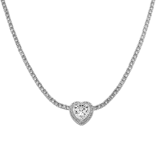 Sweetheart Tennis Necklace